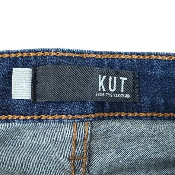 KUT Diana Fab Ab Skinny Jeans Women's Sz 4 Blue Dark Wash high rise Bodycon - Picture 3 of 14